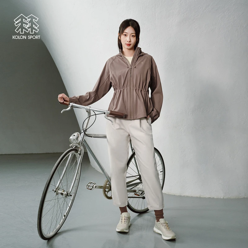 【风感波粒】KOLON SPORT可隆女款外套春季户外吸湿防晒针织夹克