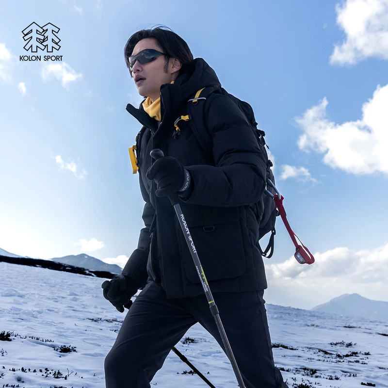 KOLON SPORT可隆户外男运动防风戈尔短款羽绒服