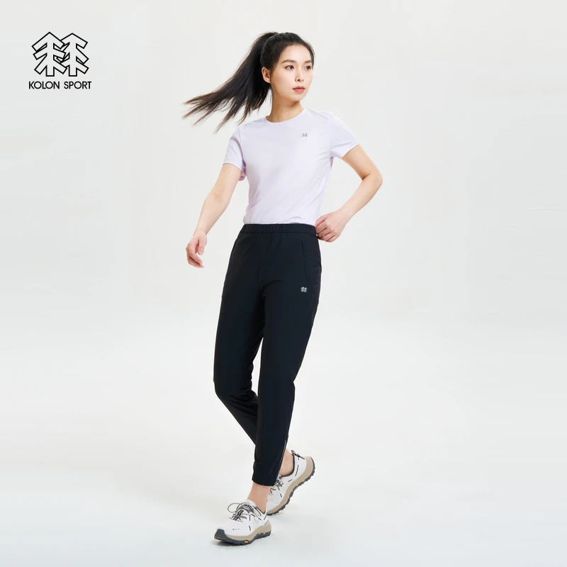 可隆薄款女子TRICOT户外休闲针织凉感防晒运动束脚版长裤休闲裤