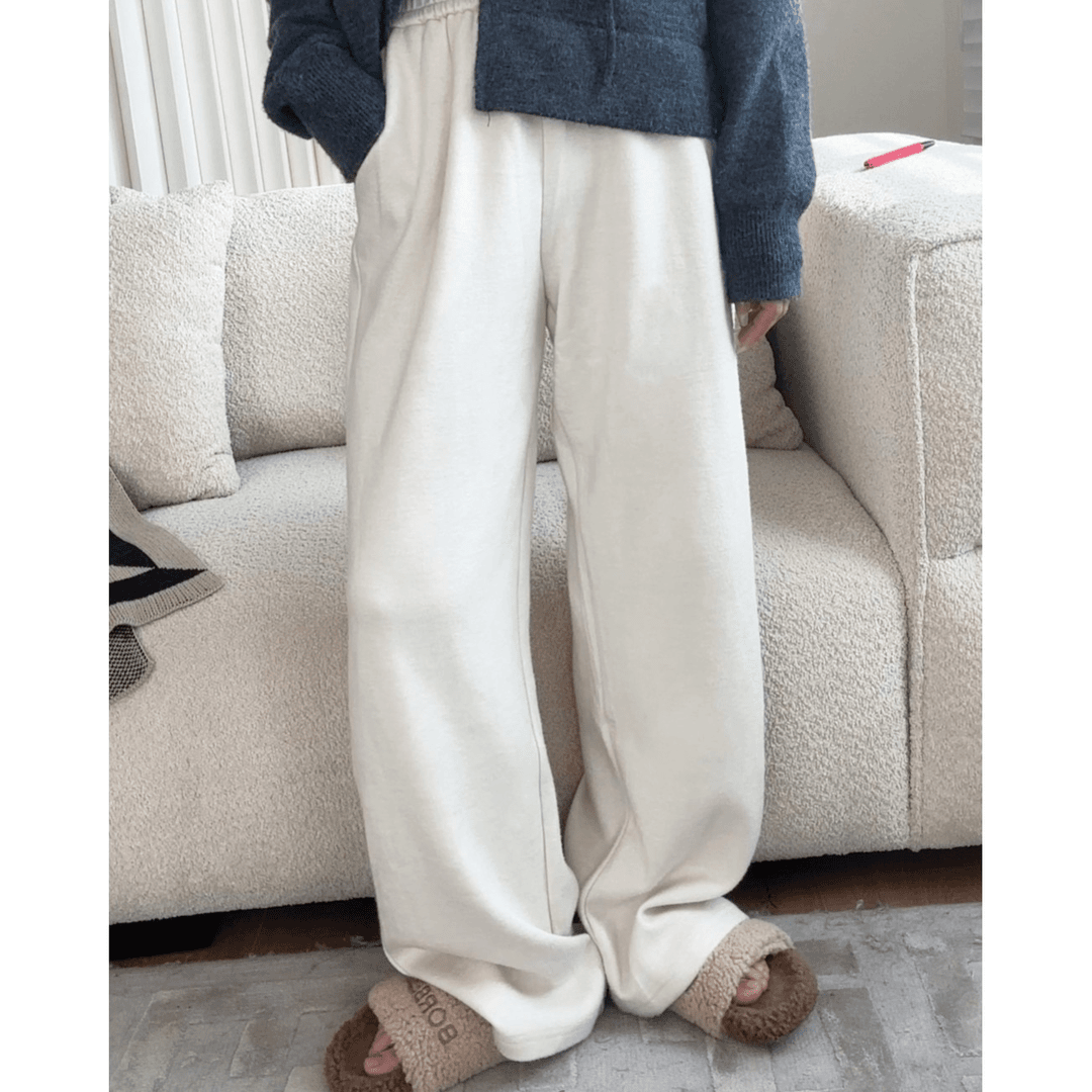 INESLE QINS宽松拖地阔腿裤 百搭休闲显瘦休闲裤 332318