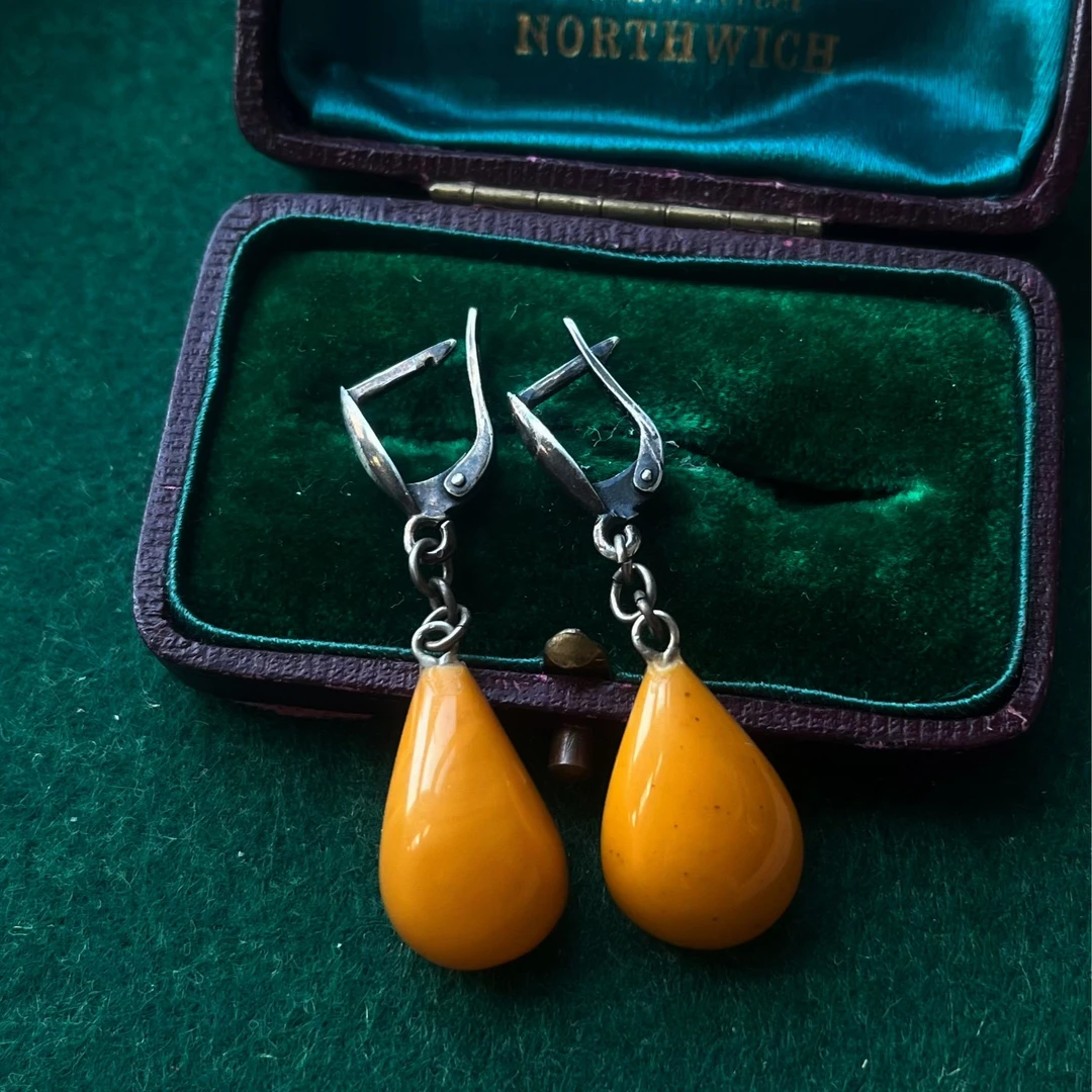 铜合金耳饰 antique首饰/布拉格antique/老物件/镶嵌/兴颖/纯手工