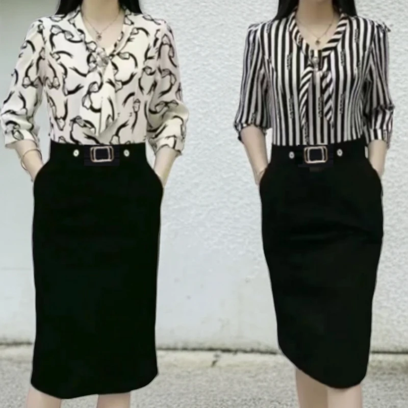 假两件女装连衣裙2024夏季新款洋气百搭减龄时尚休闲显瘦职业裙子