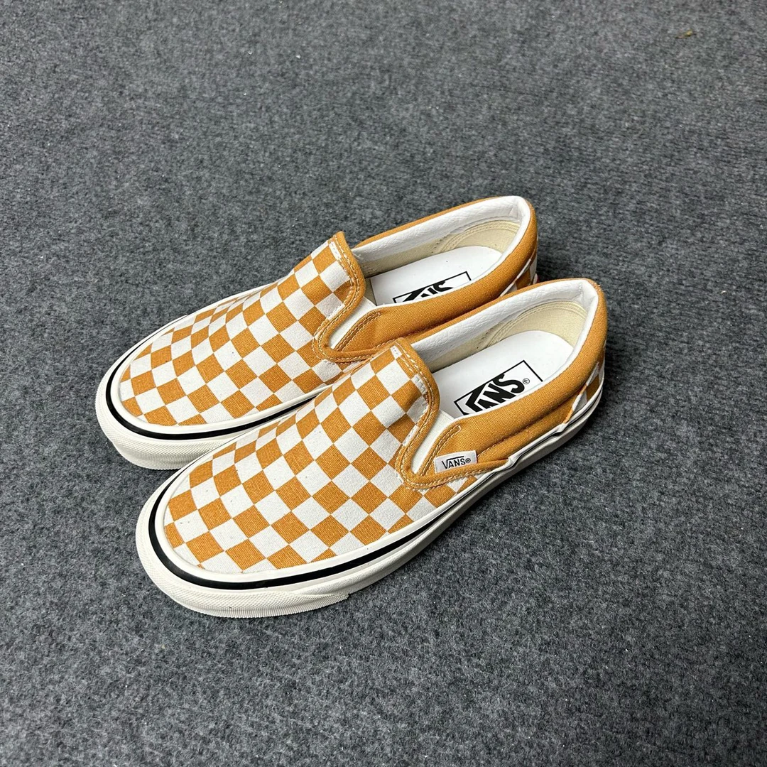 vans silp on 防滑耐磨轻便 低帮 板鞋 配盒 黄白 Q58BLS