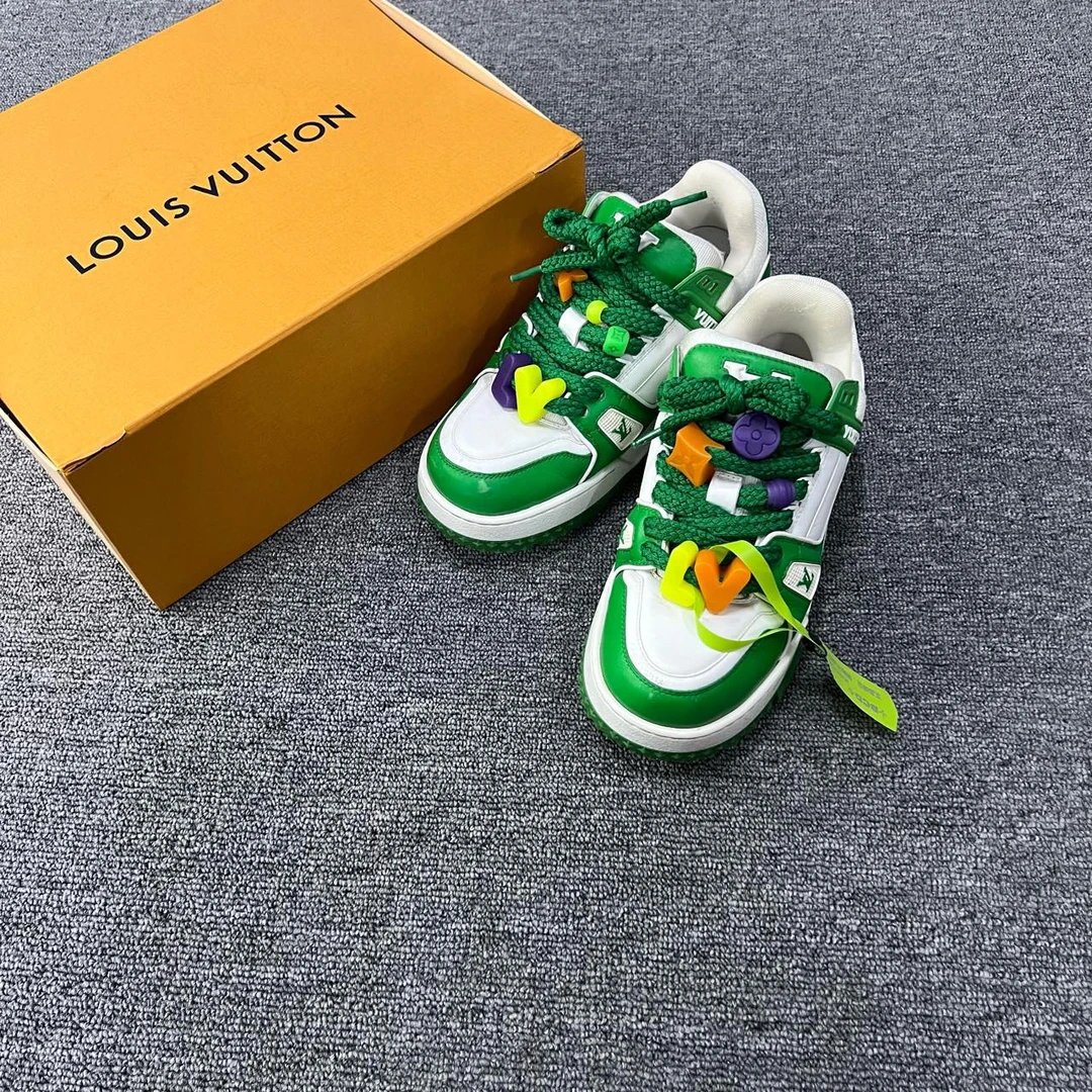 （jp）Louis Vuitton lv Trainer 白绿胖丁 40.5码/95新/公价13900