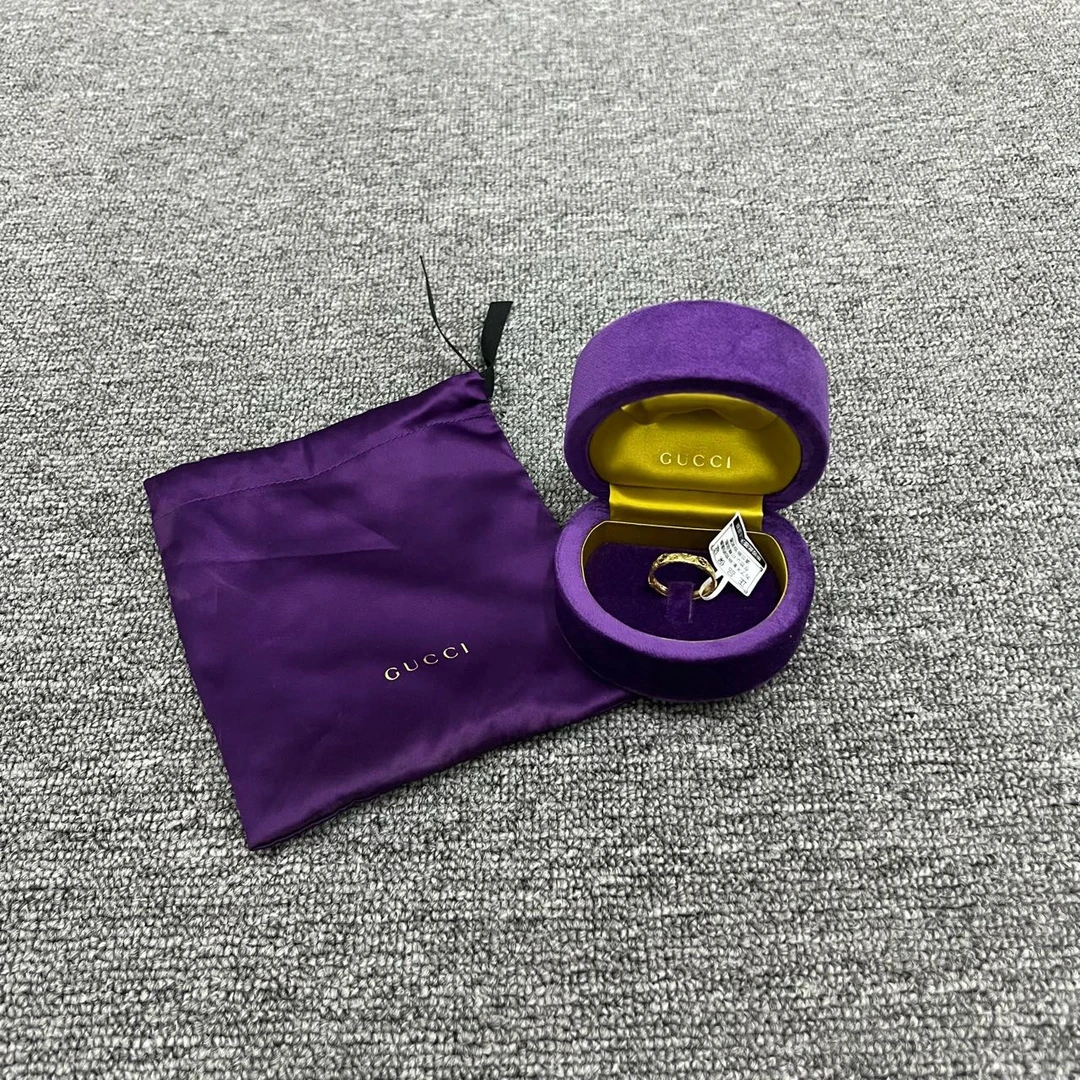（jp）106 GUCCI 古驰 18k金 双G镂空戒指 23码/98新/公价7800/原盒