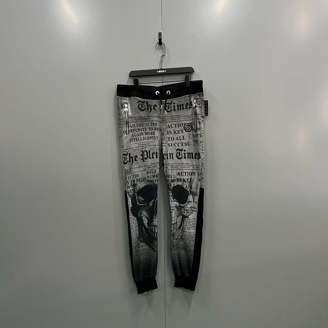 (jpy) 112 PHILIPP PLEIN 骷髅字母印花长裤 XL码/95新/公价5280