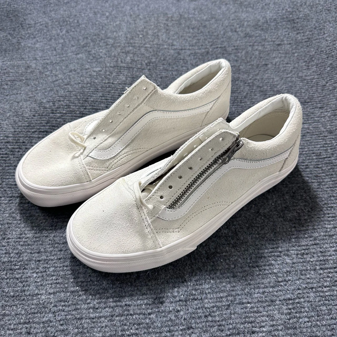 vans Old Skool Zip 低帮板鞋 白色 配盒 493A4G