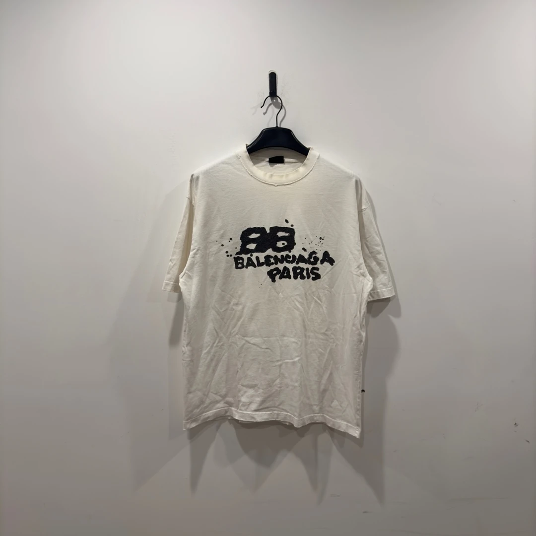 （pm）巴黎世家 balenciaga 白色 泼墨 短袖 / S码 / 95新 / 公价54