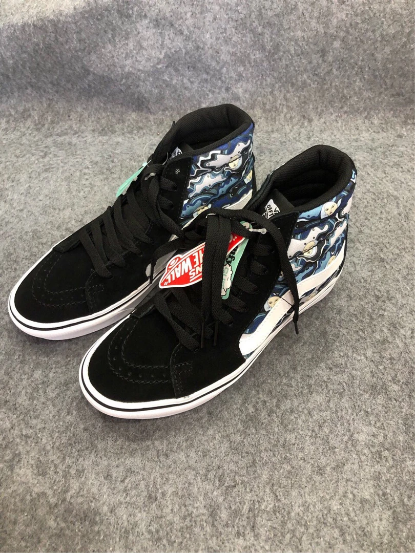 Vans Sk8 Comfycush 防滑耐磨 高帮 板鞋 黑蓝 配盒 7NF448
