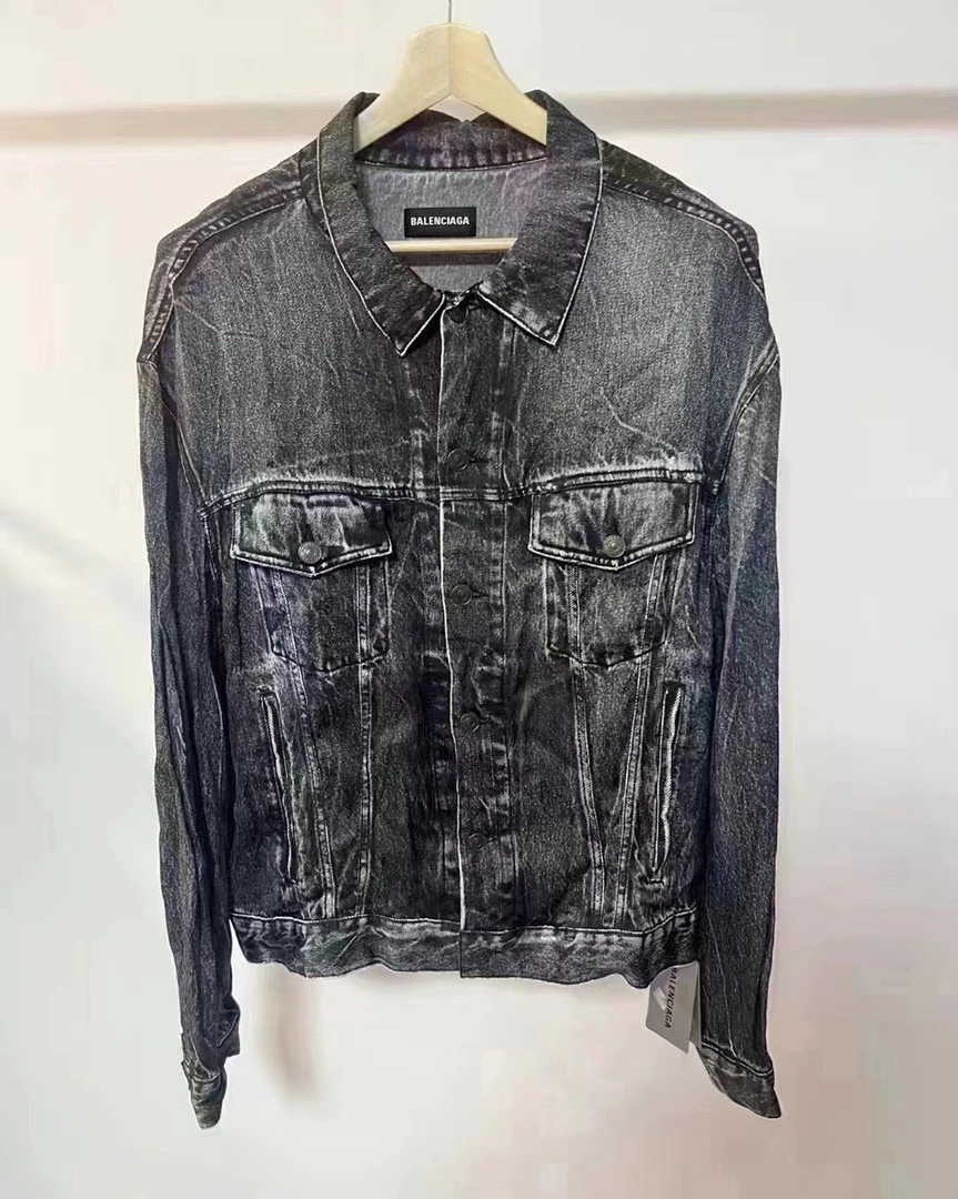 (pm)Balenciaga巴黎世家3D打印牛仔夹克,全新带吊XS,胸120,长70