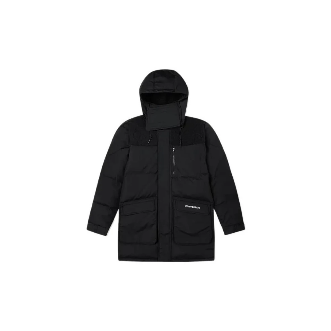 AF 匡威Logo印花连帽羽绒服 黑色 10021971-a01