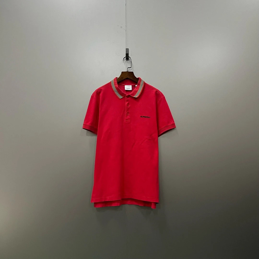 （jp） Burberry 巴宝莉 红色 logo刺绣polo衫 S码/98新/公价380