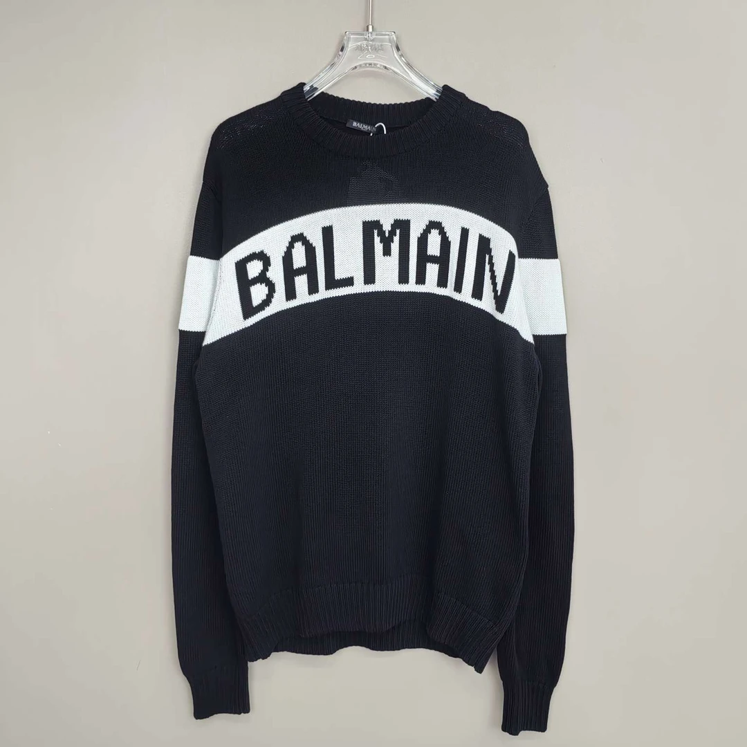 （pm）BALMAIN 法国巴尔曼 圆领秋冬针织衫 xxl码全新带吊公价13600