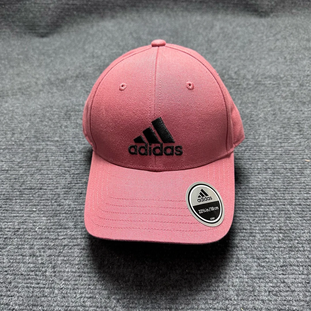 adidas 字母刺绣 户外鸭舌帽 粉色 HN1087
