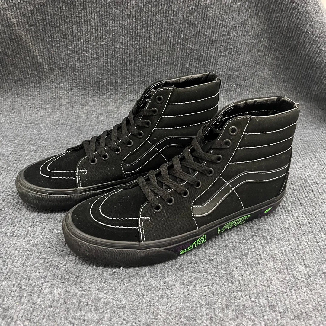 42码 Vans SK8 黑武士 弹幕logo 高帮板鞋 配盒 Q5N1OJ
