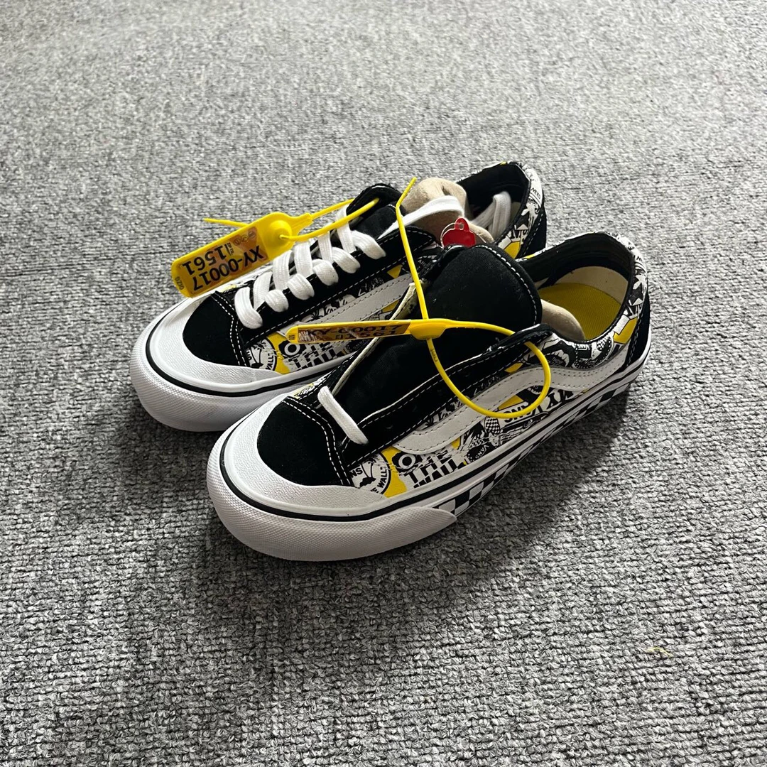 99新 VANS vans style 低帮 板鞋 黑彩色 配盒 ZCJA6G