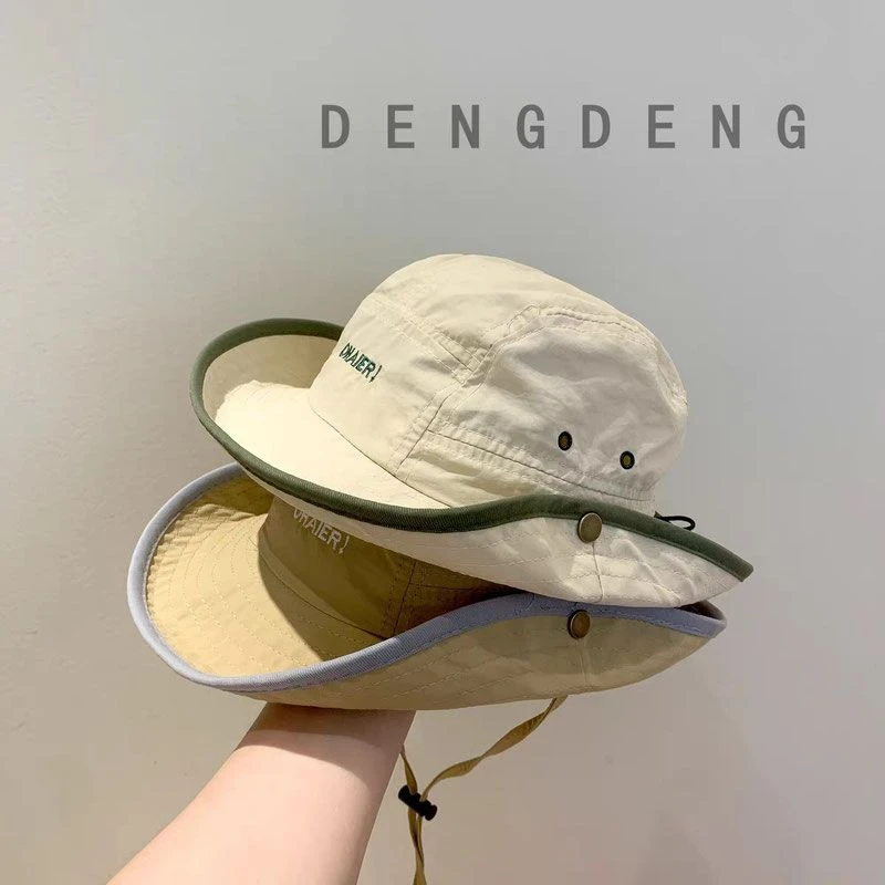 韩系儿童帽子春夏季速干渔夫帽宝宝遮阳防晒帽子男女童出游太阳帽