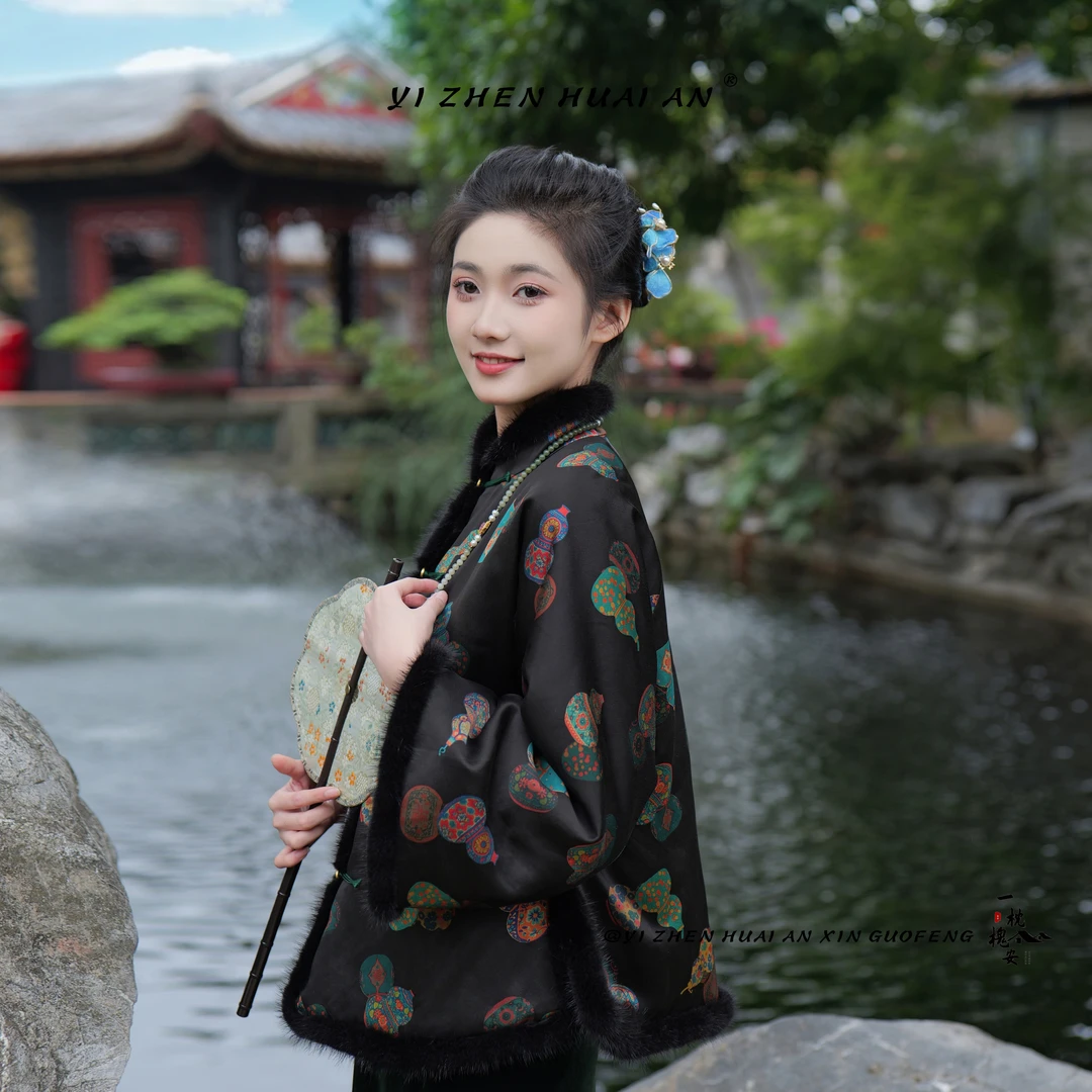 一枕槐安·【福满多】新中式复古加厚秋冬秋冬提花立领原创外套