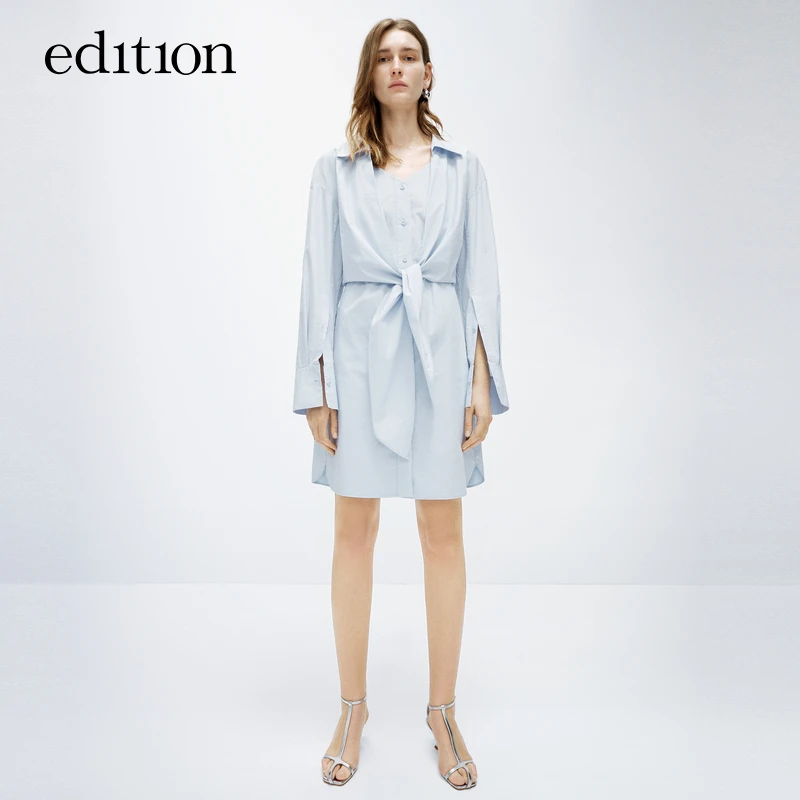 【商场同款】edition假两件绑结解构连衣裙#EBD1DRS048