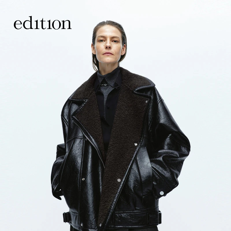 【商场同款】edition冬季款皮毛一体机车服夹克#EBD4COT017