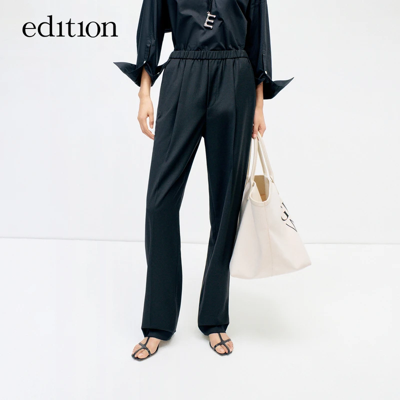 【商场同款】edition夏季款休闲直筒绵羊毛西裤#EBD2PAT033