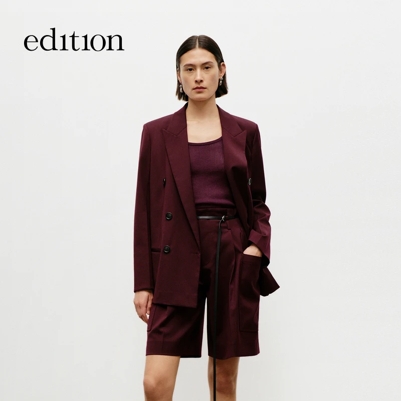 【明星同款】edition款复古红棕色女绅士西装#EBD3BLA002