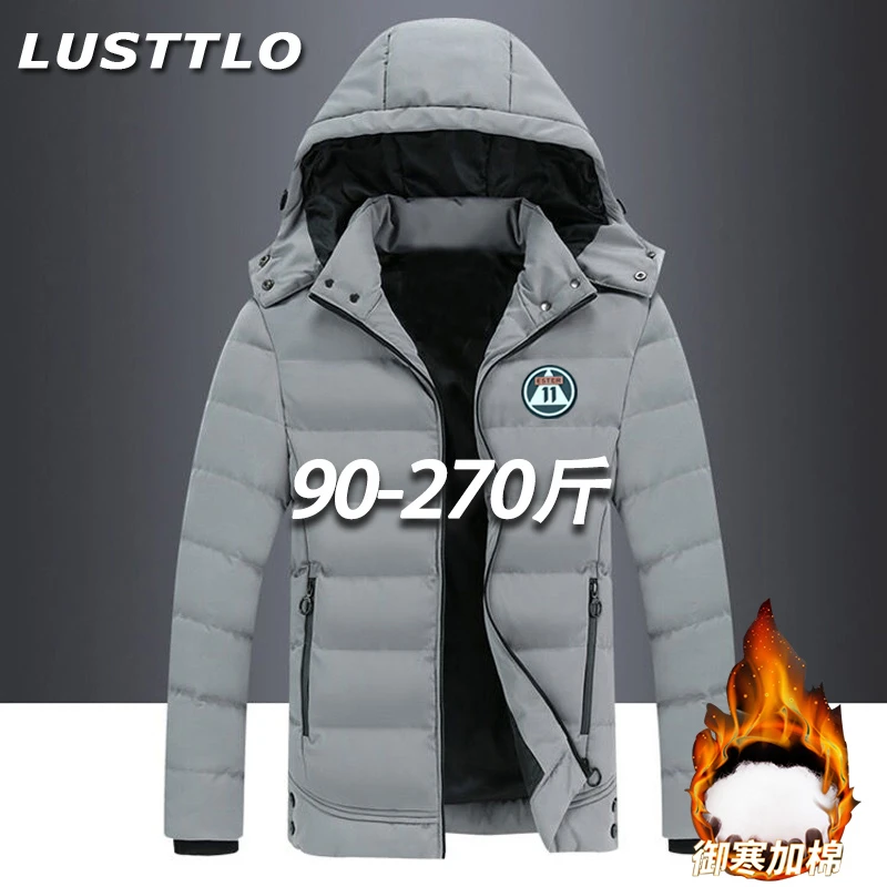 冬季新款大码男士休闲棉服外套潮牌时尚百搭宽松保暖防风加厚棉袄