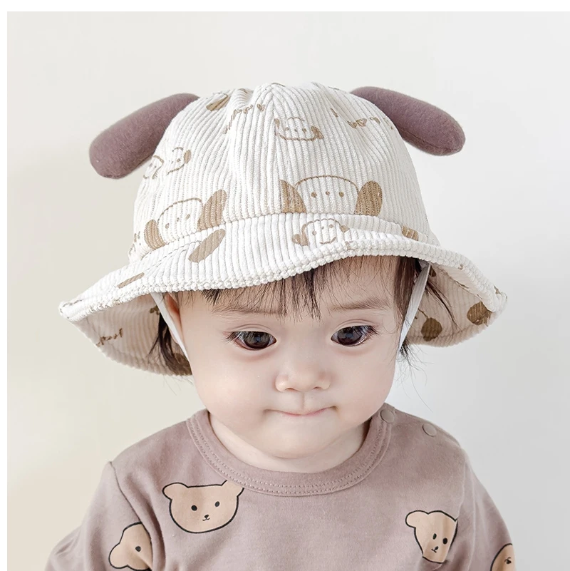 宝宝帽子春秋季卡通造型可爱婴儿渔夫帽秋款男童女孩纯棉儿童盆帽