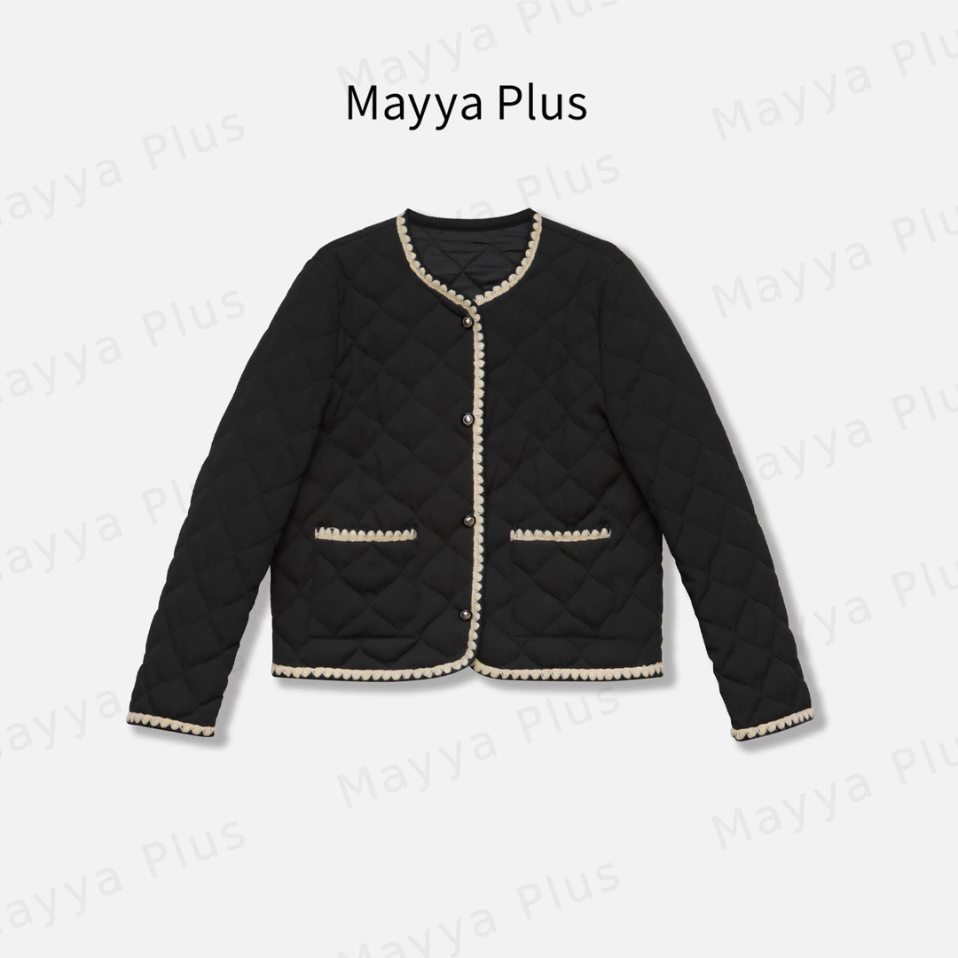 【遇见冬】Mayya Plus麦芽定制轻奢气质显瘦百搭款棉衣32446118