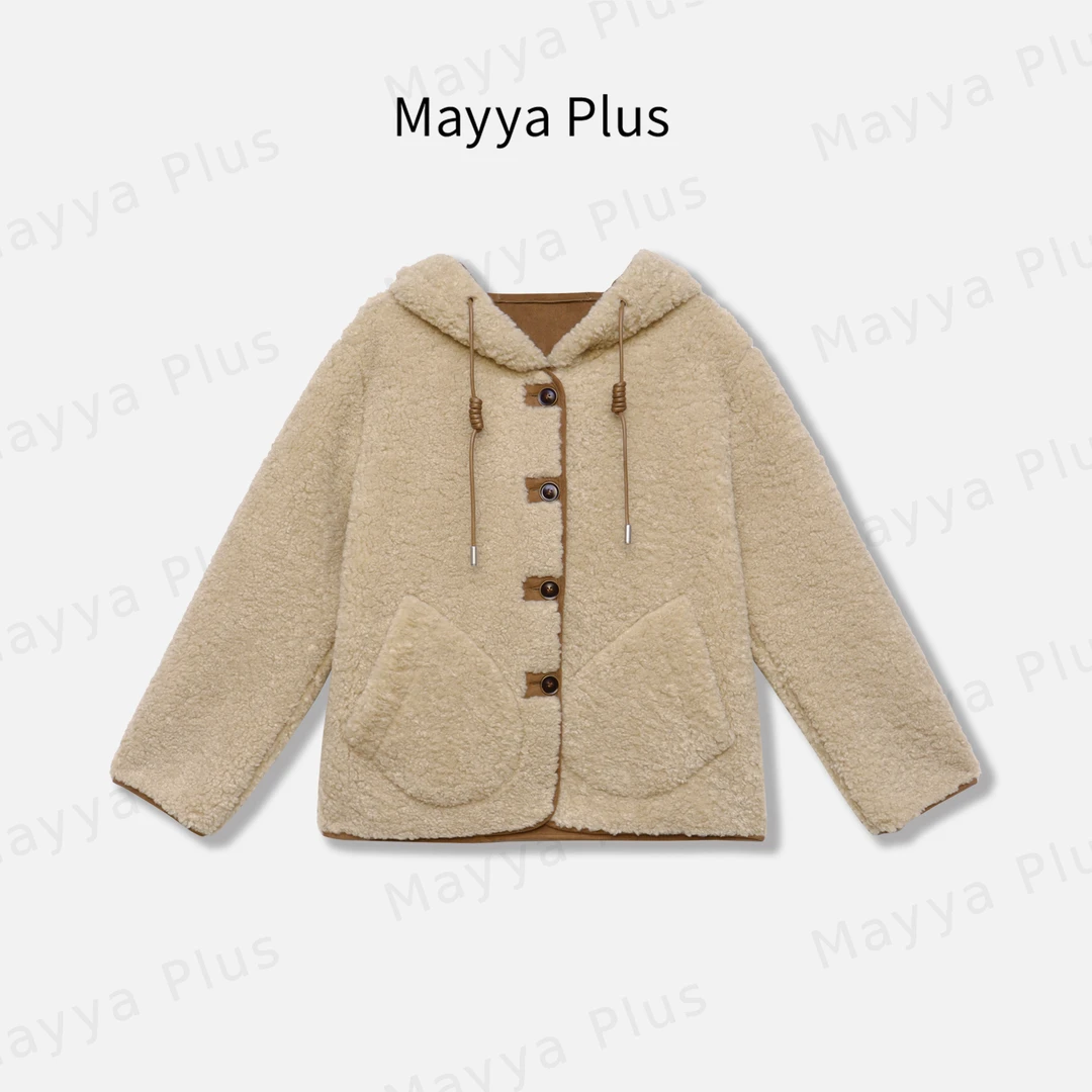 【冬日摩卡】Mayya Plus麦芽定制轻奢气质显瘦百搭梭织外套32446988