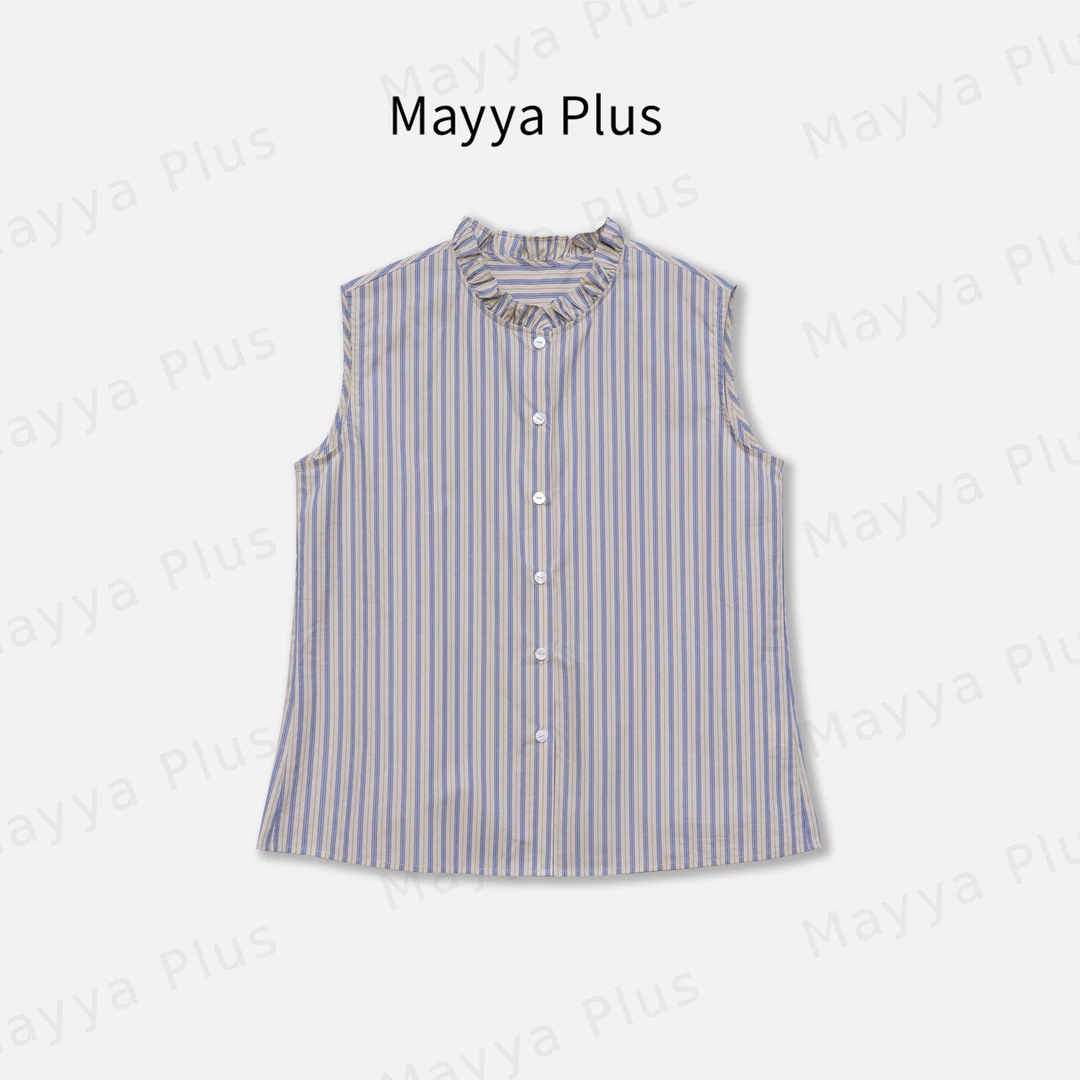 【搭配师】Mayya Plus时尚新品轻奢气质显瘦百搭款梭织上衣32436591