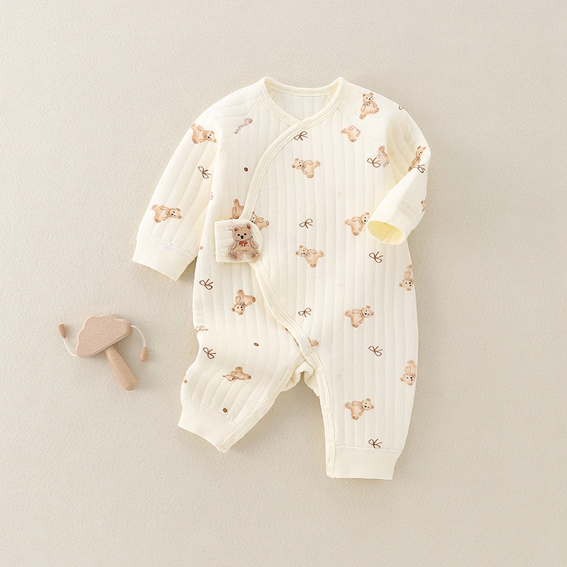 （新生儿）婴儿魔术贴秋冬新款满月护肚保暖蝴蝶衣新生儿