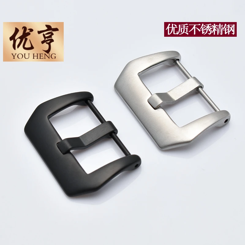 天姵手表配件实心手表扣拉丝皮表带针扣 PA系列表带扣22 24mm
