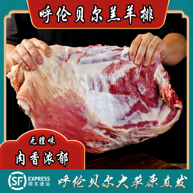 【羊排】呼伦贝尔羔羊排 肉香浓郁 无膻味5斤起拍冷冻草原牧场保鲜