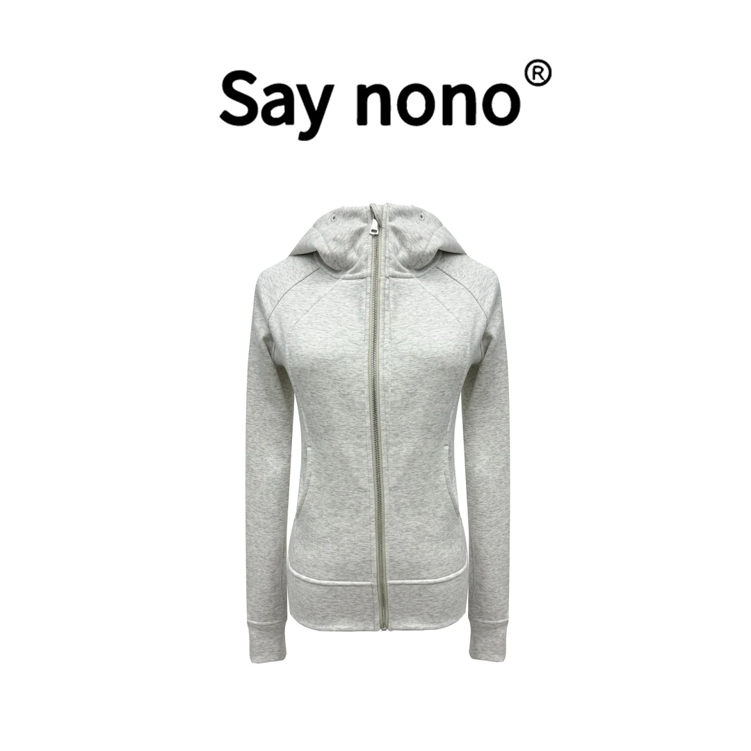 懒猫nono│Saynono 秋冬新款时尚显瘦纯色连帽卫衣外套96X258