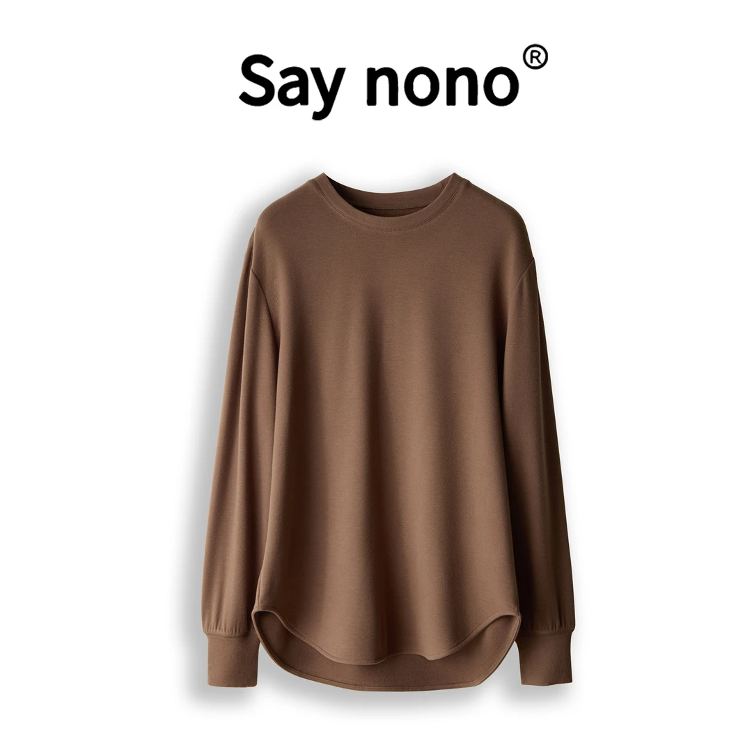懒猫nono│Saynono 膨体德绒洋绒软糯亲肤双面绒针织卫衣WD5580A