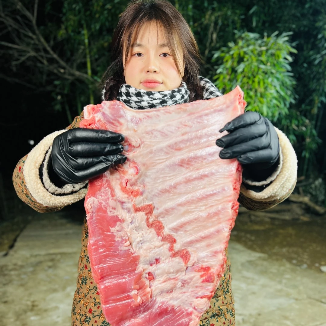 精选带肉猪肋排 猪排骨 肉多骨头小 8斤装 冷链发货