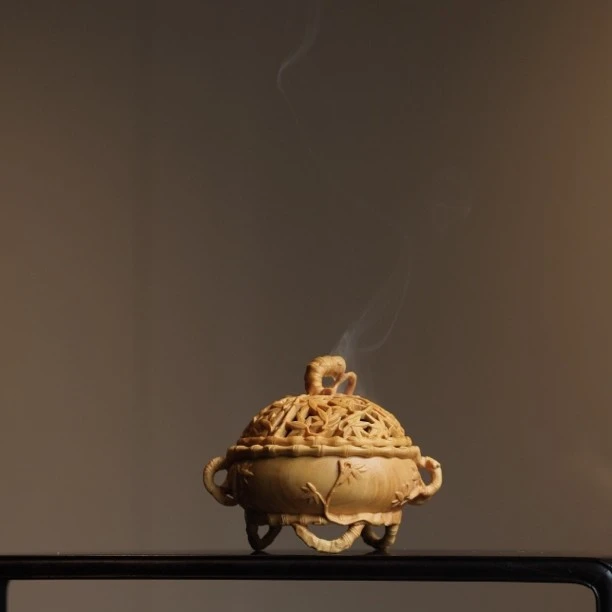 回望六艺黄杨木·【竹韵】 节节高升 香炉