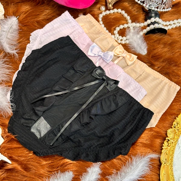 芳华【130-220斤】女士内裤大码性感少女透气高腰短裤 3条装 3931