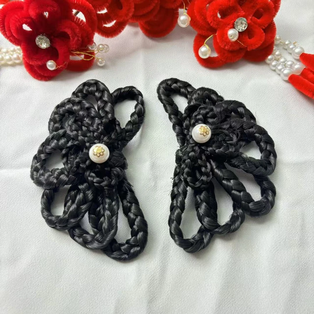 压鬓花戏曲包头配饰青衣花旦辫子花铁丝双层款