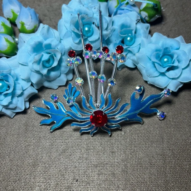 【四须草花】点稠配饰花旦小姐越剧黄梅戏