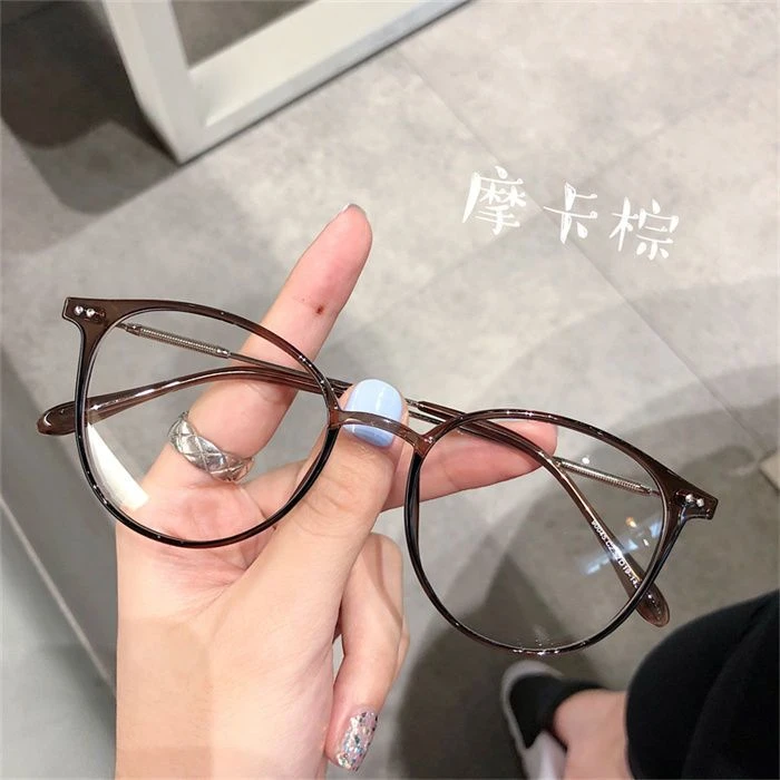 近视眼镜女学生韩版潮有度数防蓝光辐射大框素颜圆脸显瘦眼镜框架