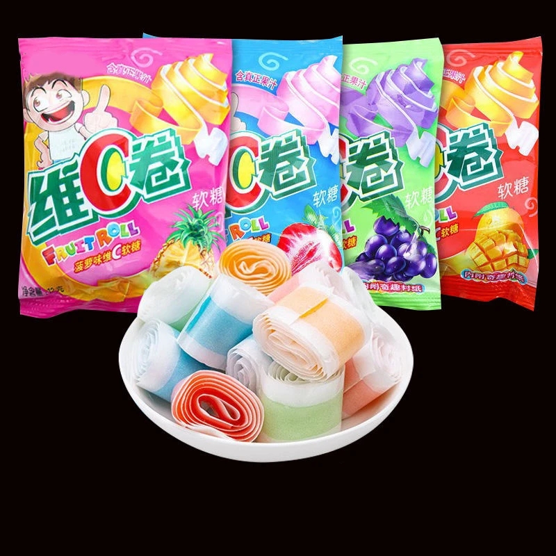 清甜C卷糖果C卷水果汁卷软糖纸卷果解馋解馋零食水果糖果独立小包