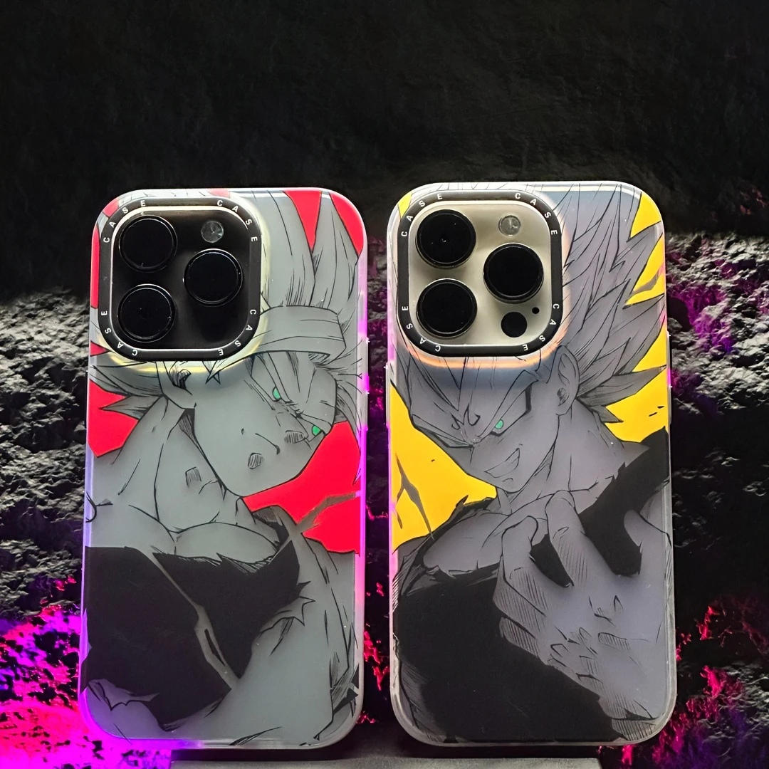 潮酷镭射七龙珠苹果14手机壳iPhone13pro磨砂12promax/11大孔防摔