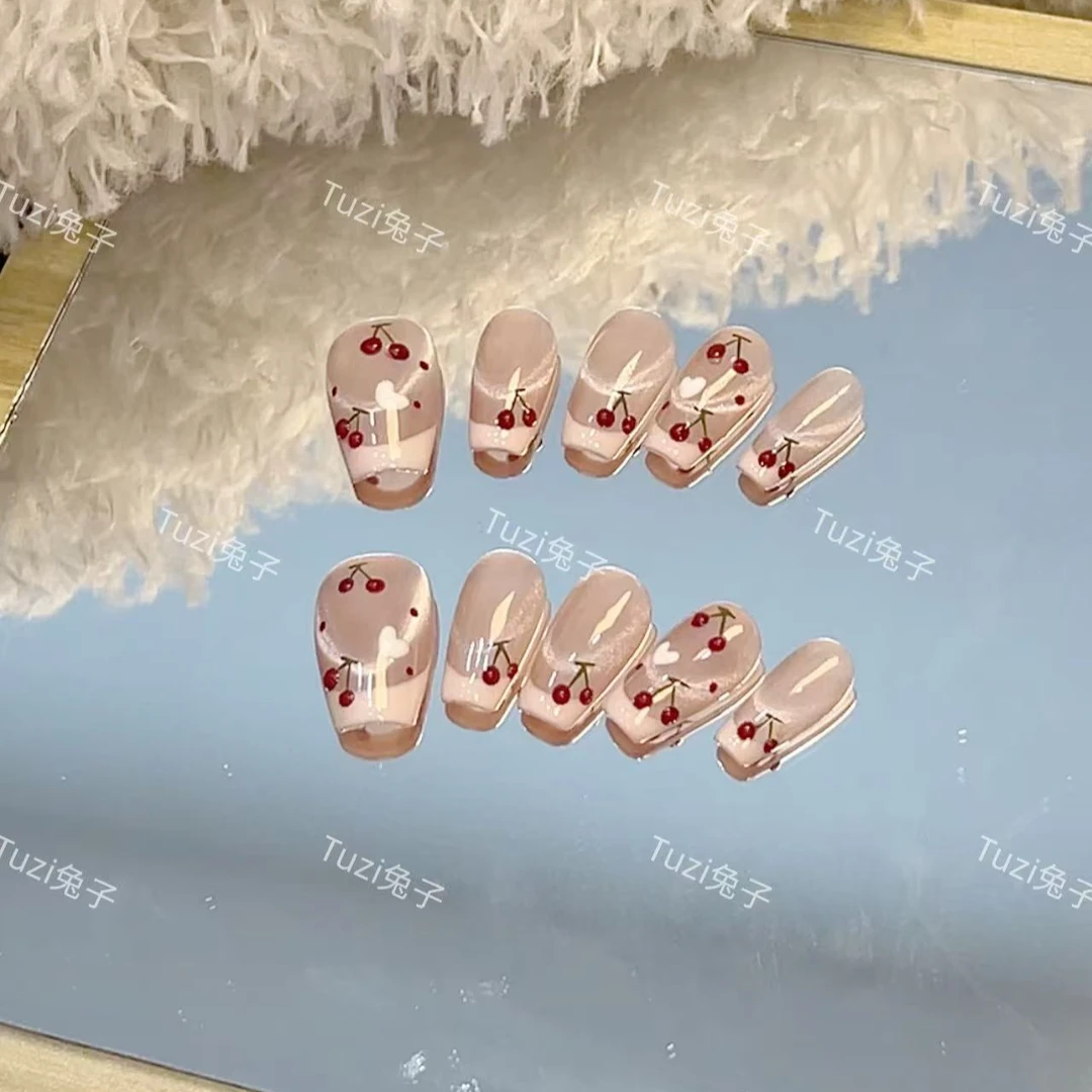 [樱桃]纯手工穿戴甲 10片