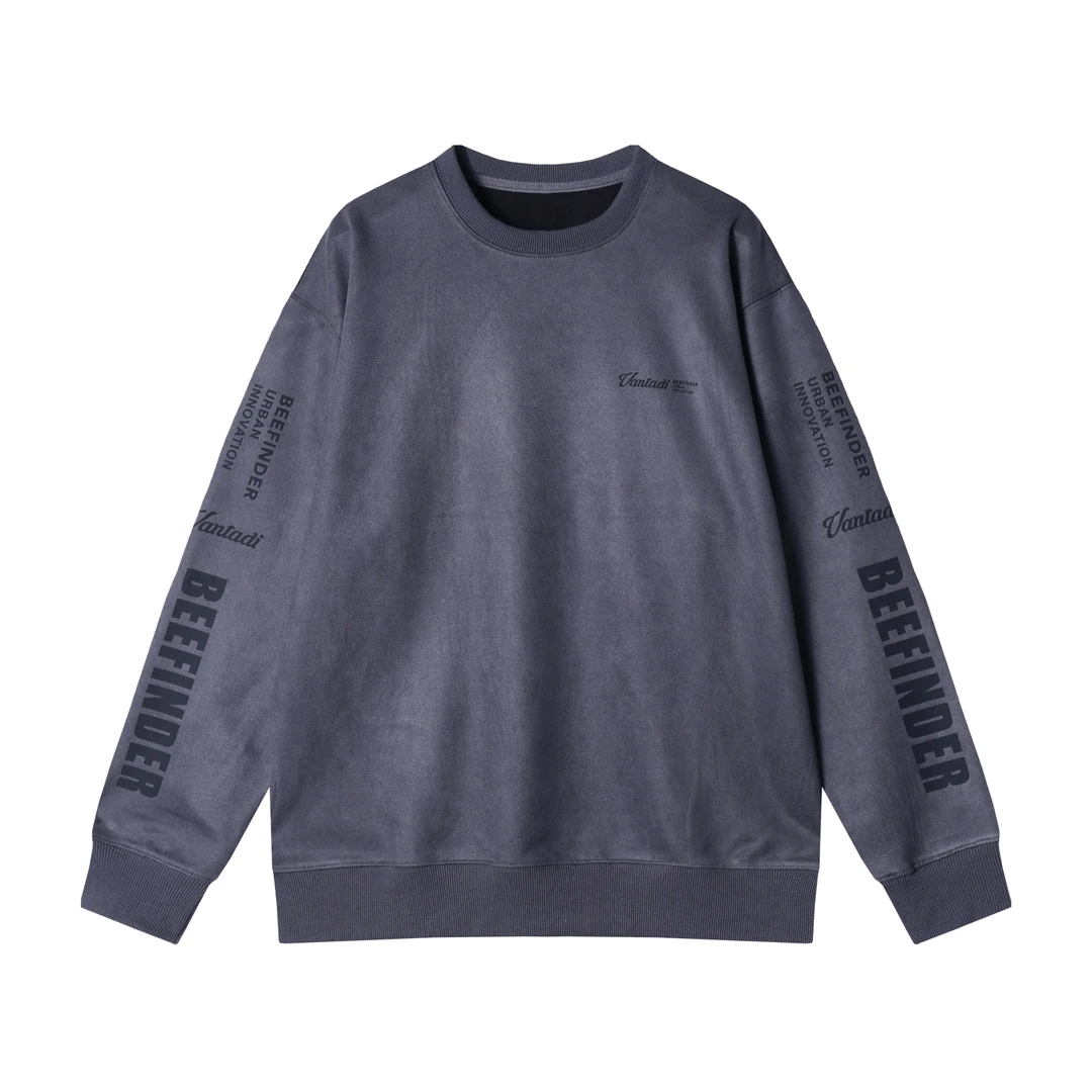 秋冬季新款时尚个性美式字母印花圆领长袖卫衣百搭简约高级感上衣