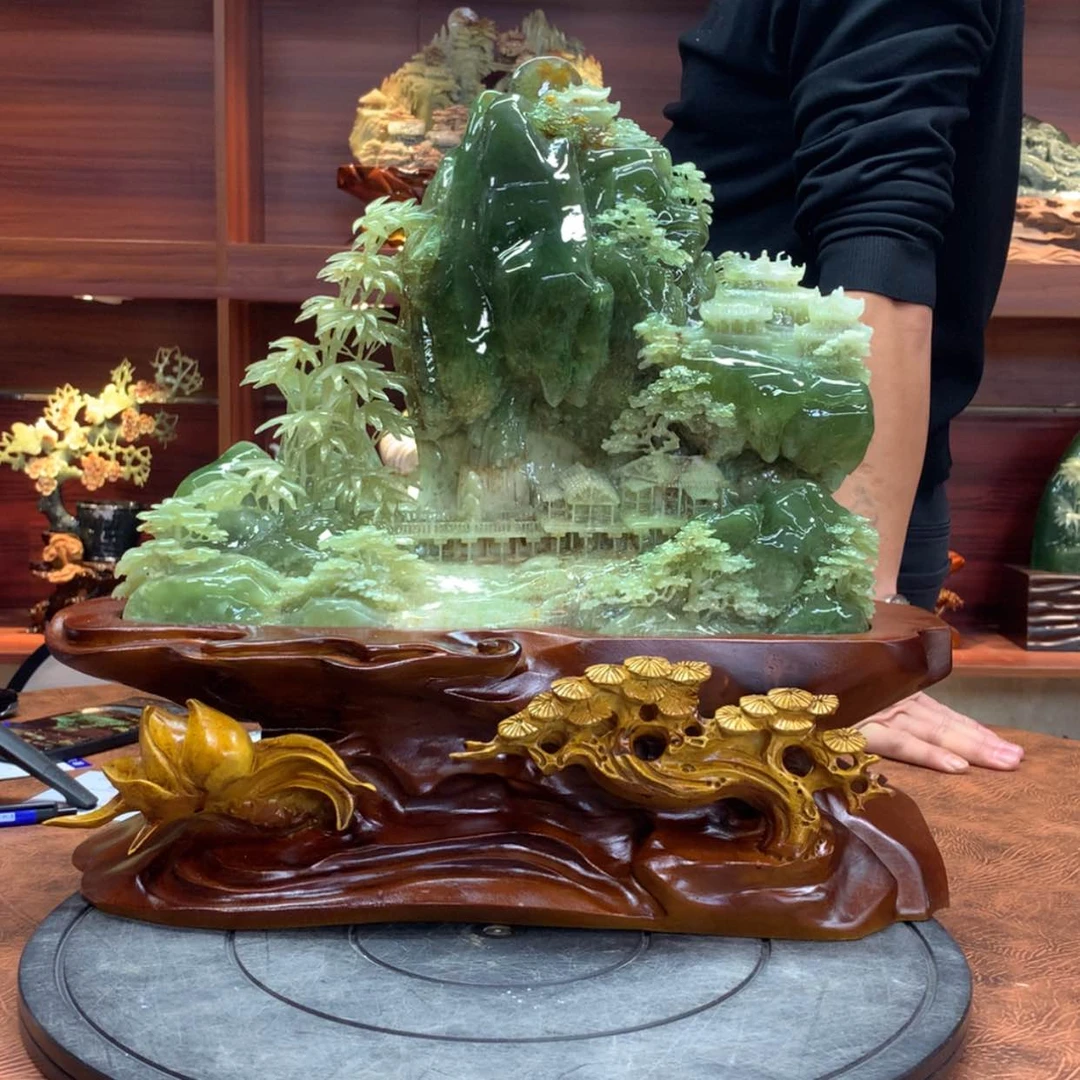 【闪购商品】岫玉珠宝奇石未镶嵌文*