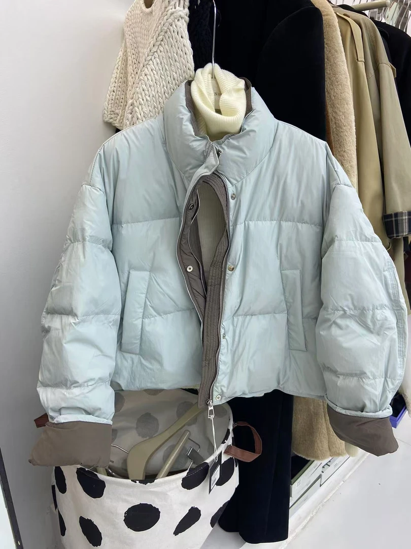 「2055 海洋公园」拼色简约韩系羽绒服