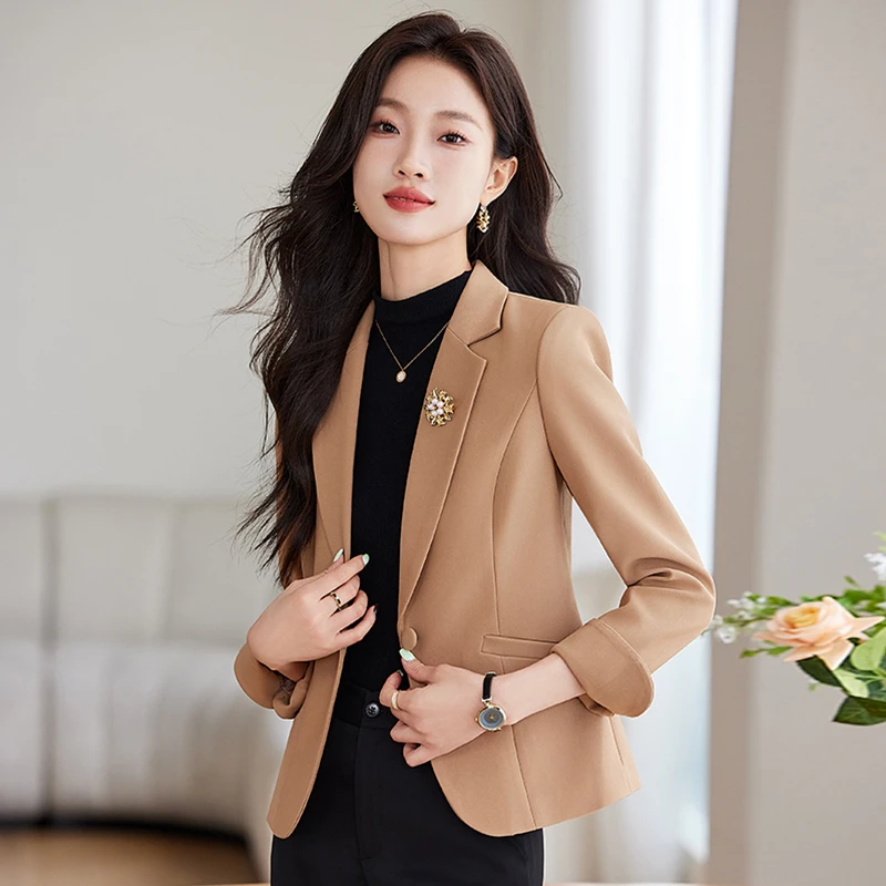 短款小个子西装外套女2024春秋新款高级感休闲气质设计感西服上衣