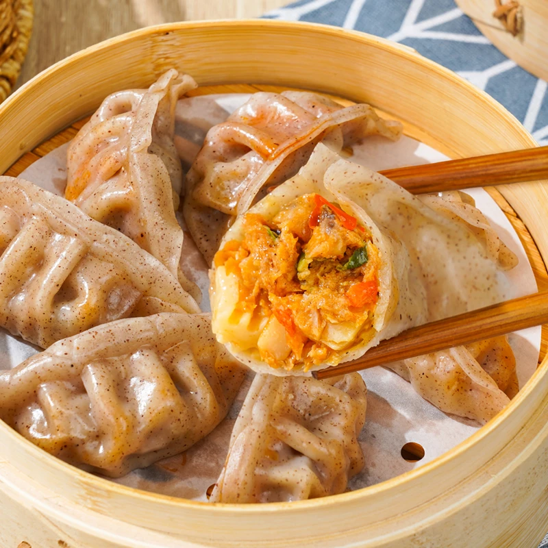 魔芋燕麦鸡胸肉蒸饺减脂期美味煎饺网红精选方便加热即食500g/袋